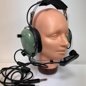 David Clark H10-30 Aviation Pilot's Headset Headphones 2 plug/Microphone